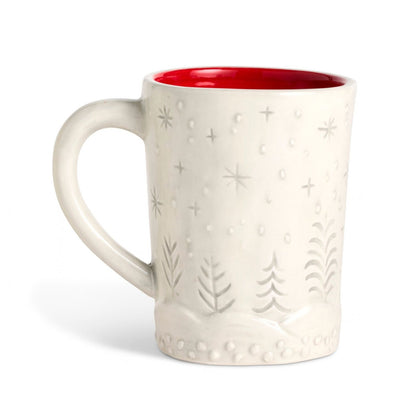 Sparkle Snowman Ceramic Mug - Cardinal