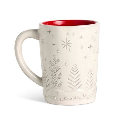 Sparkle Snowman Ceramic Mug - Heart