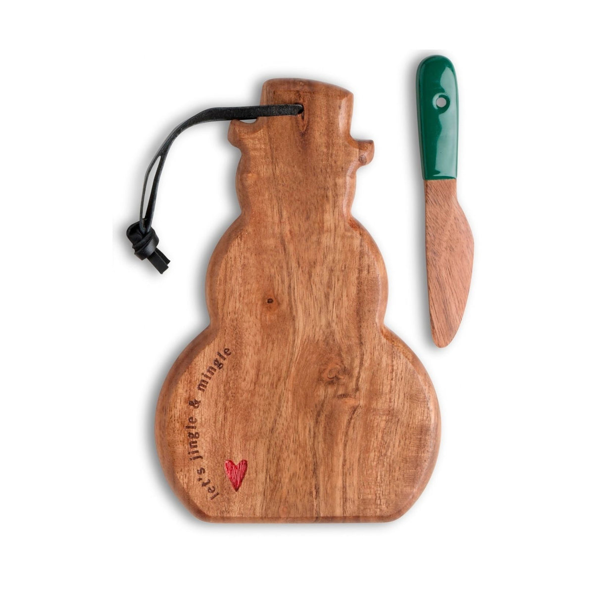 Snowman Mini Wood Serve Board - Let's Jingle & Mingle