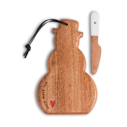 Snowman Mini Wood Serve Board - Snow Much Fun