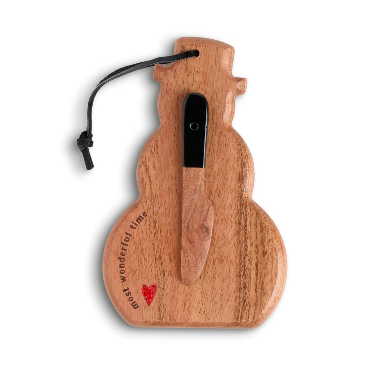 Snowman Mini Wood Serve Board - Most Wonderful Time