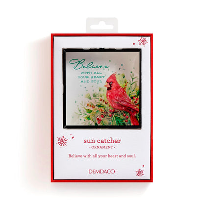 Believe Cardinal Suncatcher Ornament