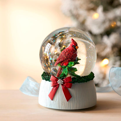 Cardinal Joy Musical Snow Globe