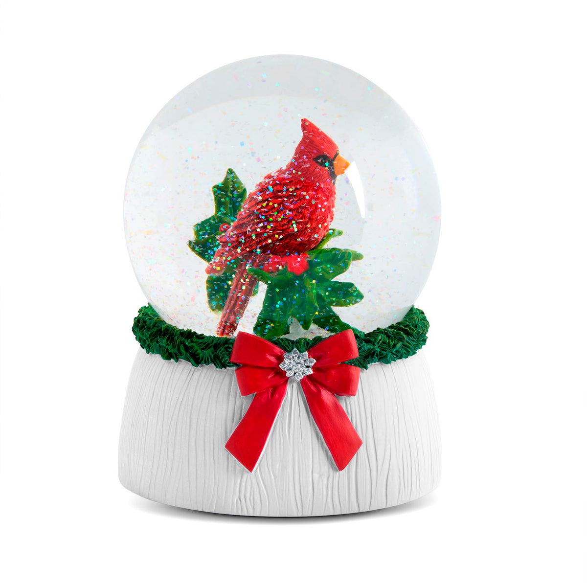 Cardinal Joy Musical Snow Globe