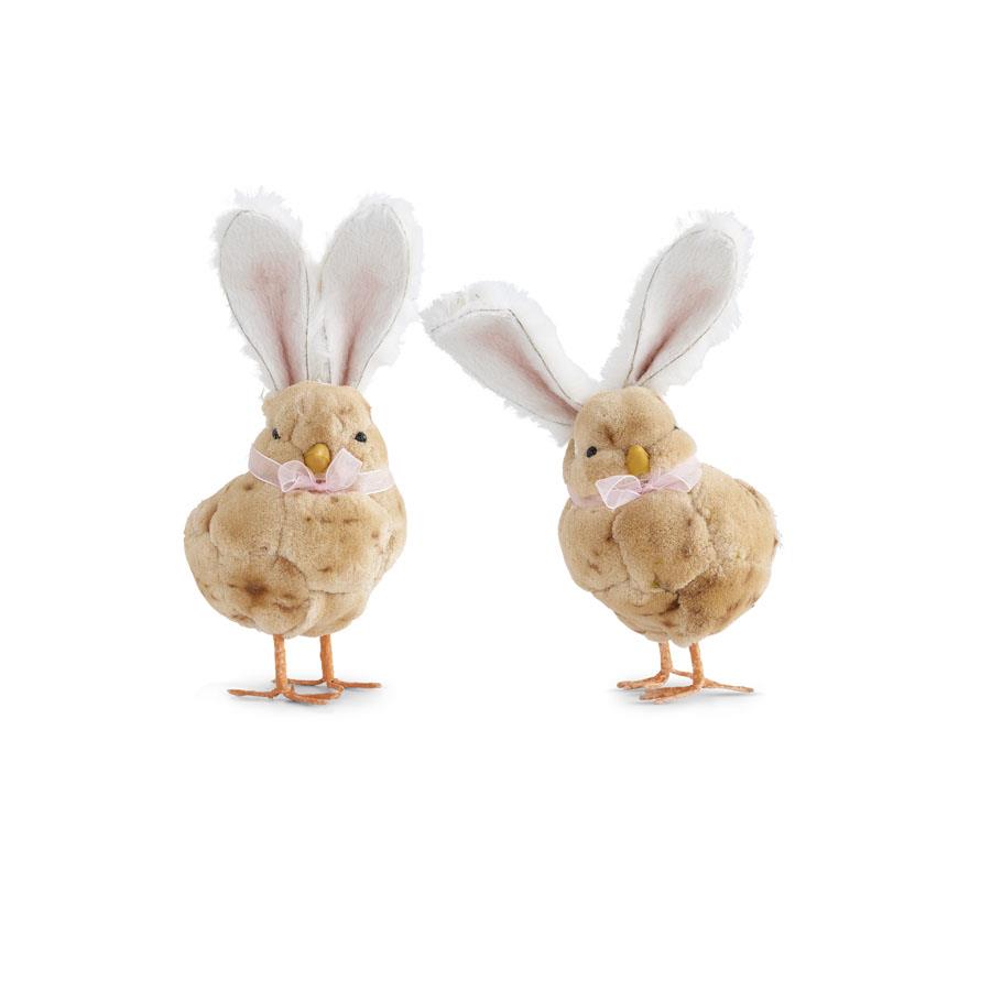 Fluffy Standing Chicks with Bunny Ears