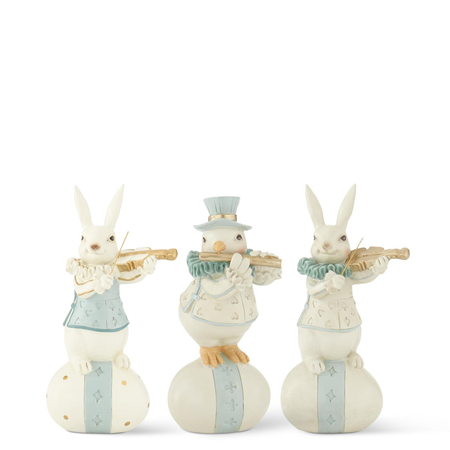 Pastel Easter Figurines Playing Instrument