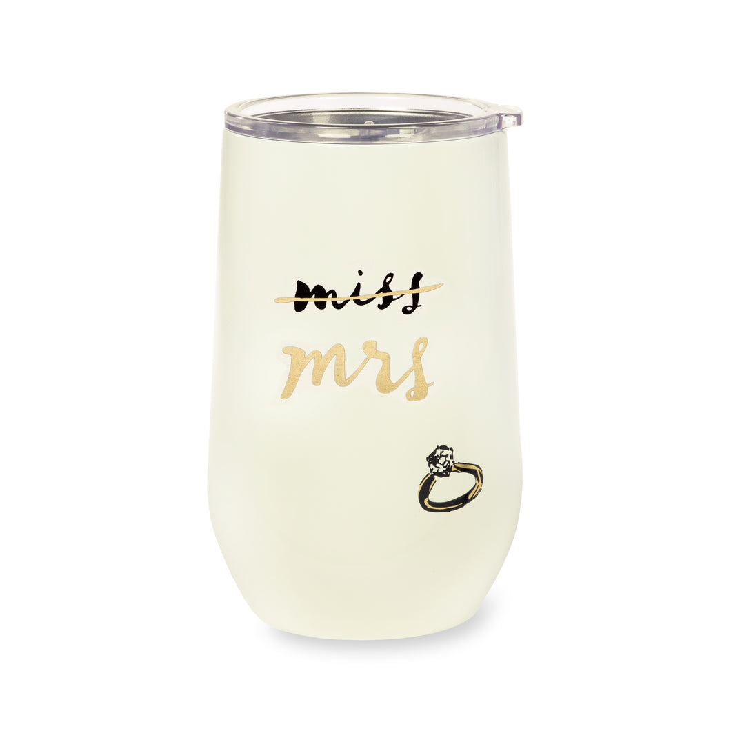 Stainless Steel Wine Tumbler - Miss to Mrs.
