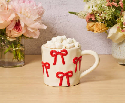 Red Bow Ceramic Mug
