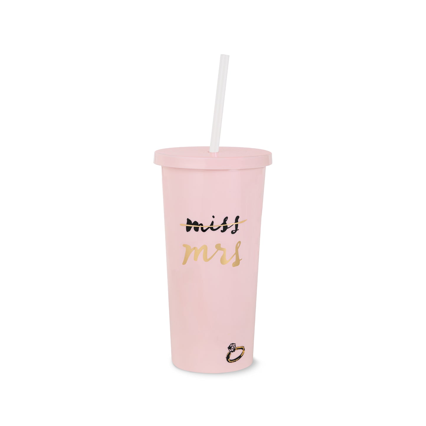 Blush Tumbler with Straw - Miss to Mrs.
