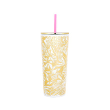 Load image into Gallery viewer, Tumbler with Straw - Safari Sangria Gold