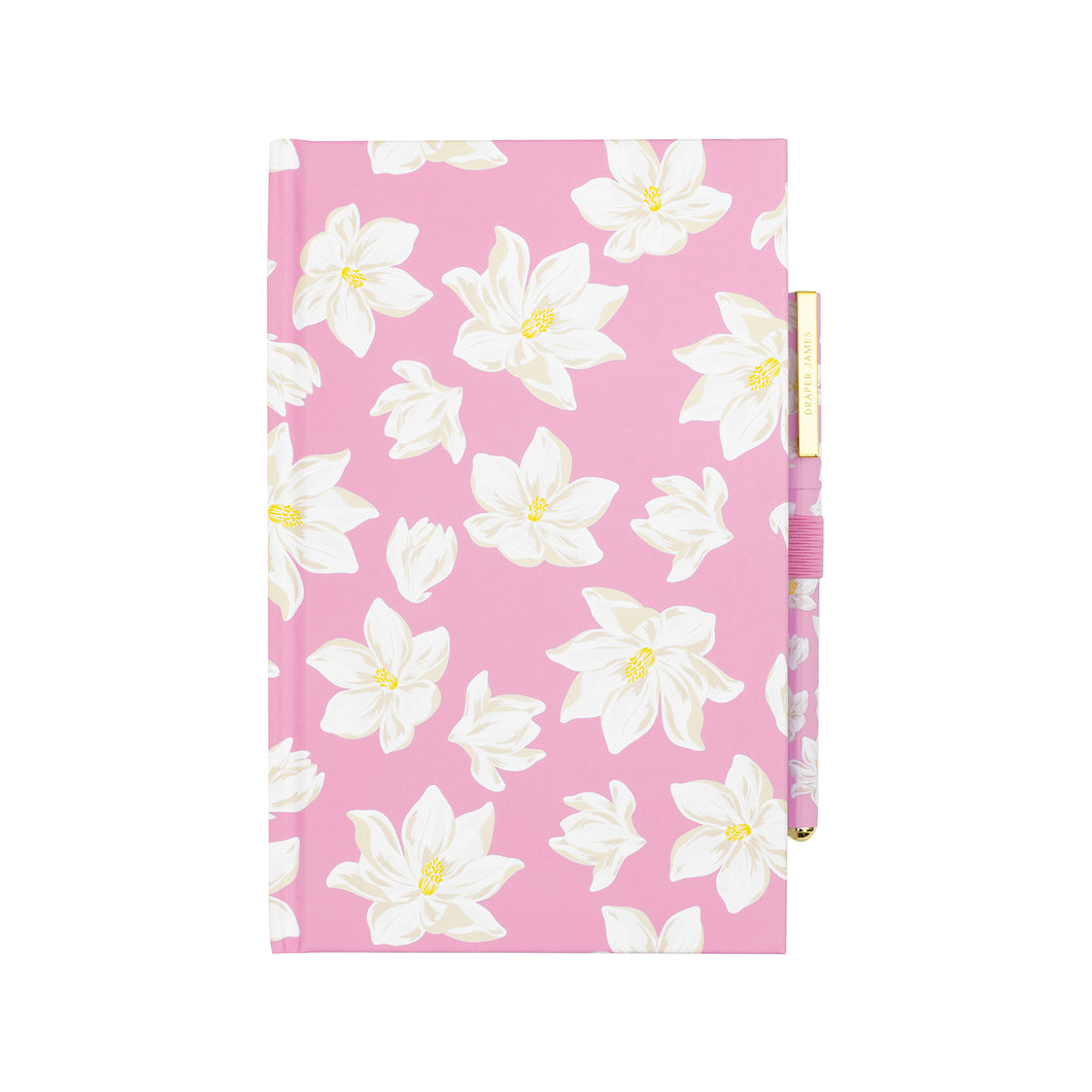 Journal with Pen - Pink Magnolia