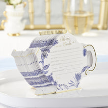 Load image into Gallery viewer, Blue Willow Wedding Advice Cards - Teapot