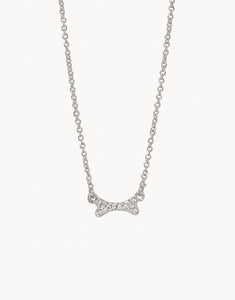 Sea Le Vie Necklace: Necklace Puppy Love/Bone - Silver