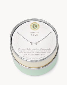 Sea Le Vie Necklace: Necklace Puppy Love/Bone - Silver