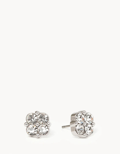 Sea La Vie Stud Earrings Blessed/Crystal Clover - Silver