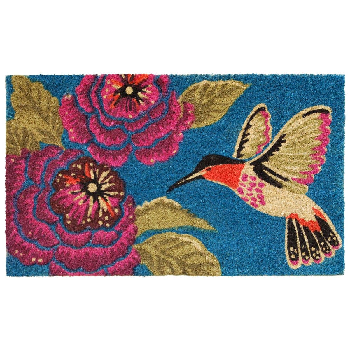 Spring Hummingbird Delight Door Mat