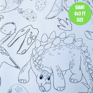 Coloring Table Cover/Poster - Dinosaur