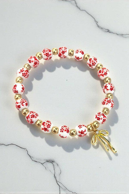Jen Floral Bow Beaded Bracelets