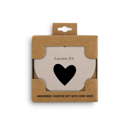 Heart Coaster Set - Latrobe PA