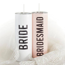 Load image into Gallery viewer, Matte Skinny Tumbler - Bride