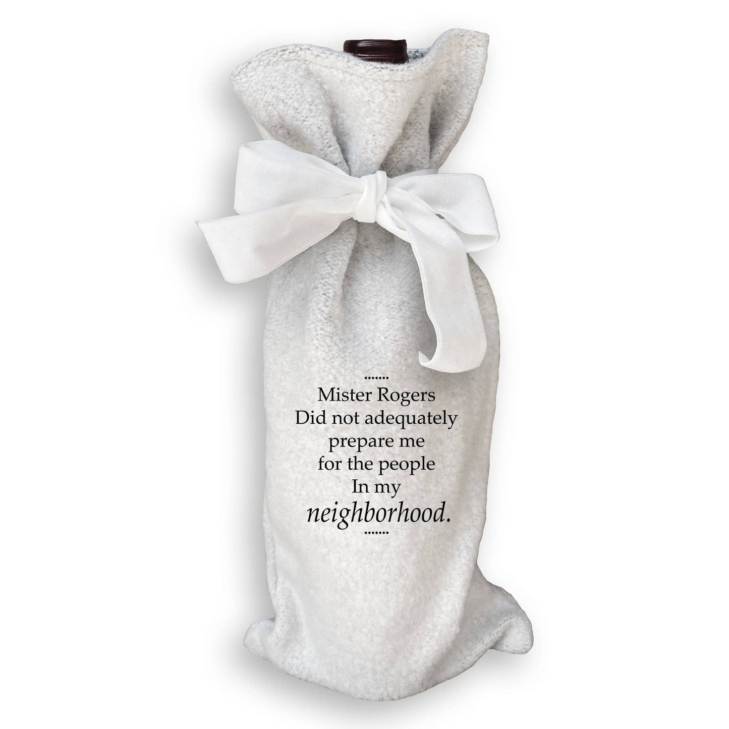 Fleece Wine Bag - Mister Rogers