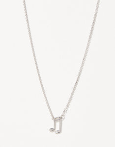 Sea Le Vie Necklace: Music Lover/Note - Silver