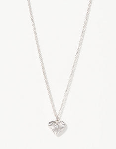 Sea La Vie Necklace: Radiant Heart/Heart - Silver