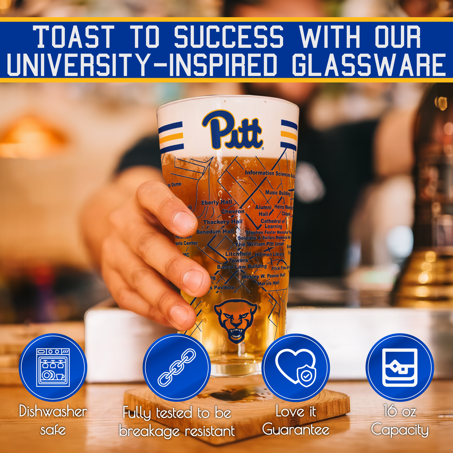 University of Pittsburgh Pint Glasses