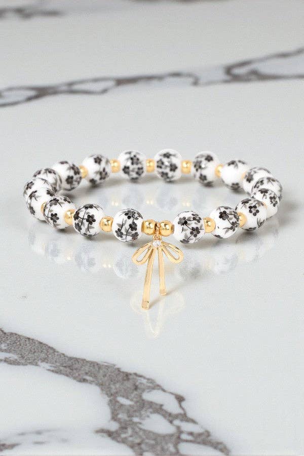 Jen Floral Bow Beaded Bracelets