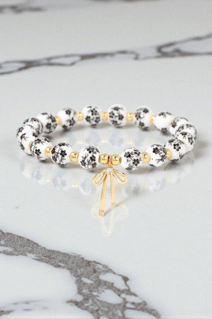 Jen Floral Bow Beaded Bracelets