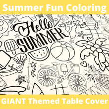 Load image into Gallery viewer, Coloring Table Cover/Poster - Summer