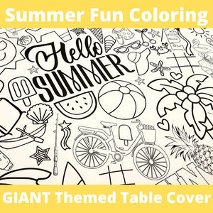 Coloring Table Cover/Poster - Summer