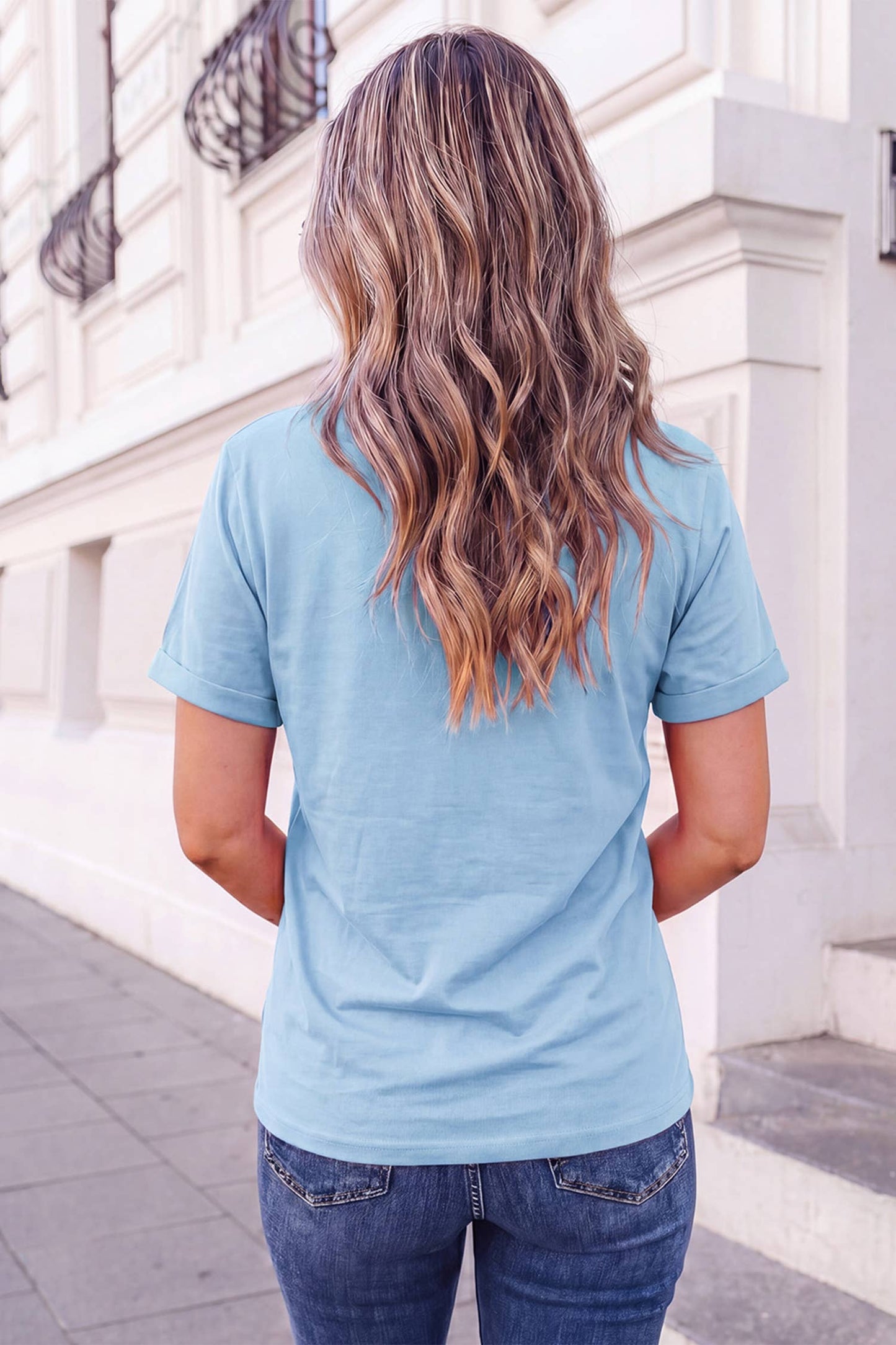 Faux USA Flag Graphic Tee