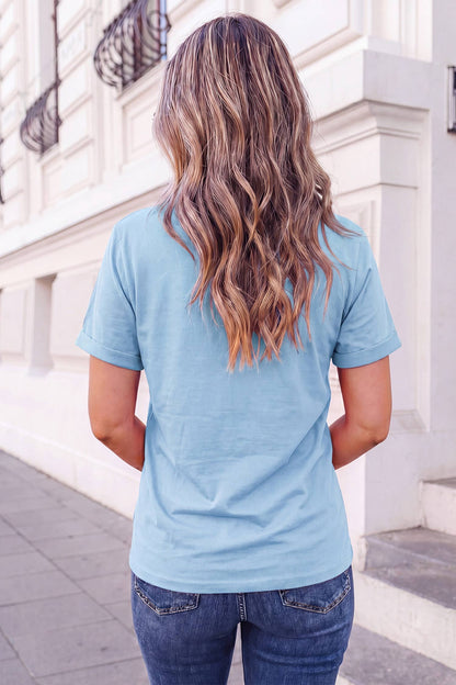 Faux USA Flag Graphic Tee