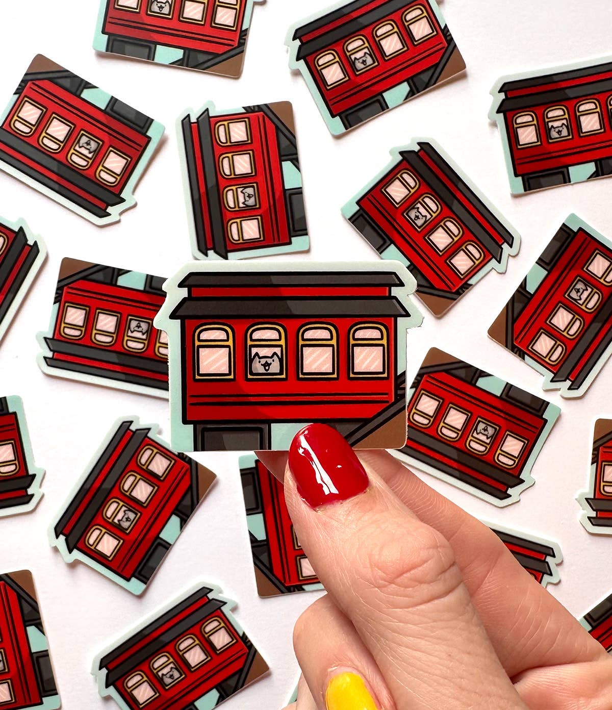Pittsburgh Incline Cat Mini Sticker