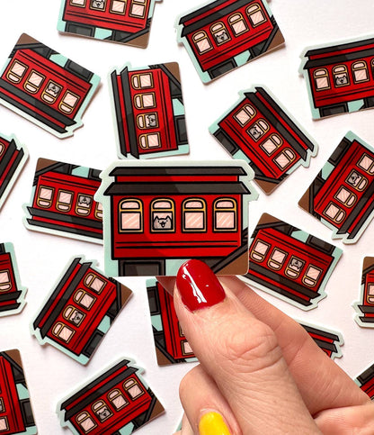 Pittsburgh Incline Cat Mini Sticker