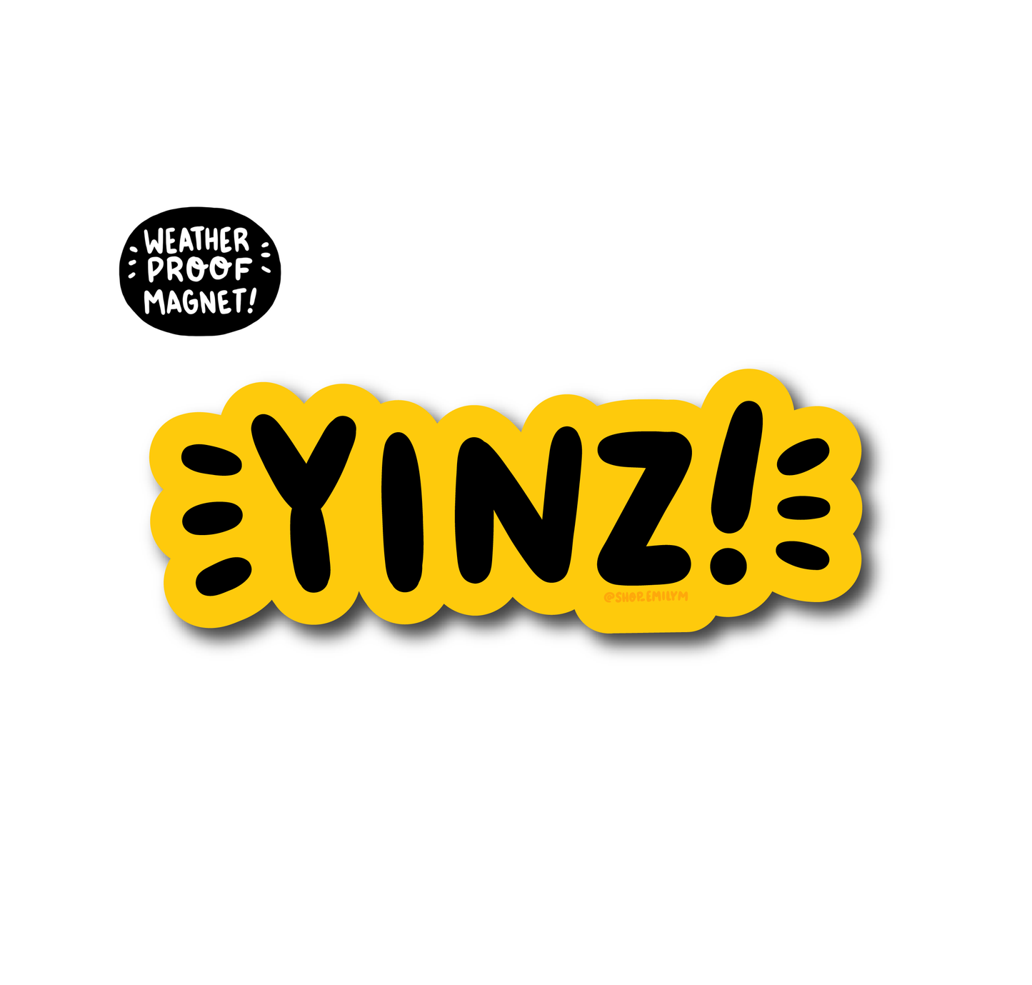Yinz Magnet - Yellow