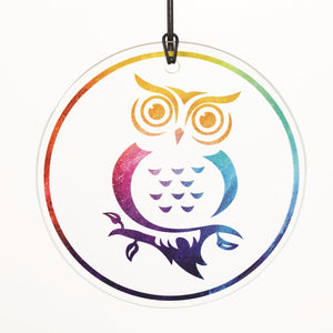 Woodstock Habitats Glass Chime - Owl