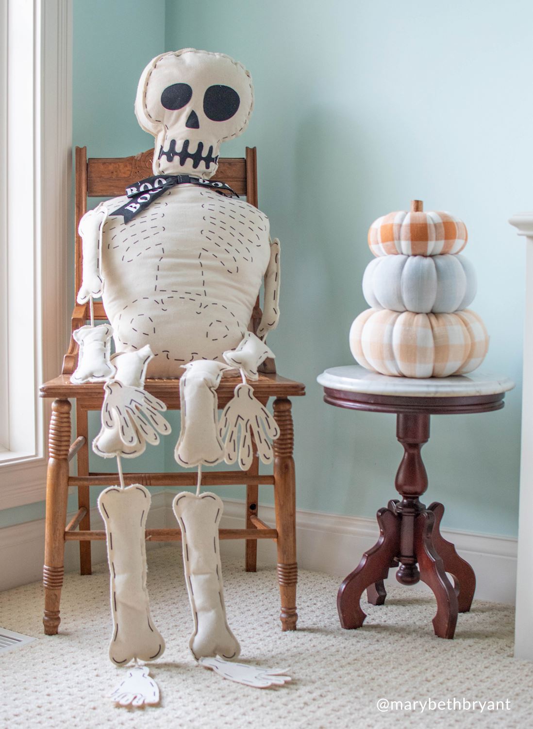 Stuffed Skeleton Sitter