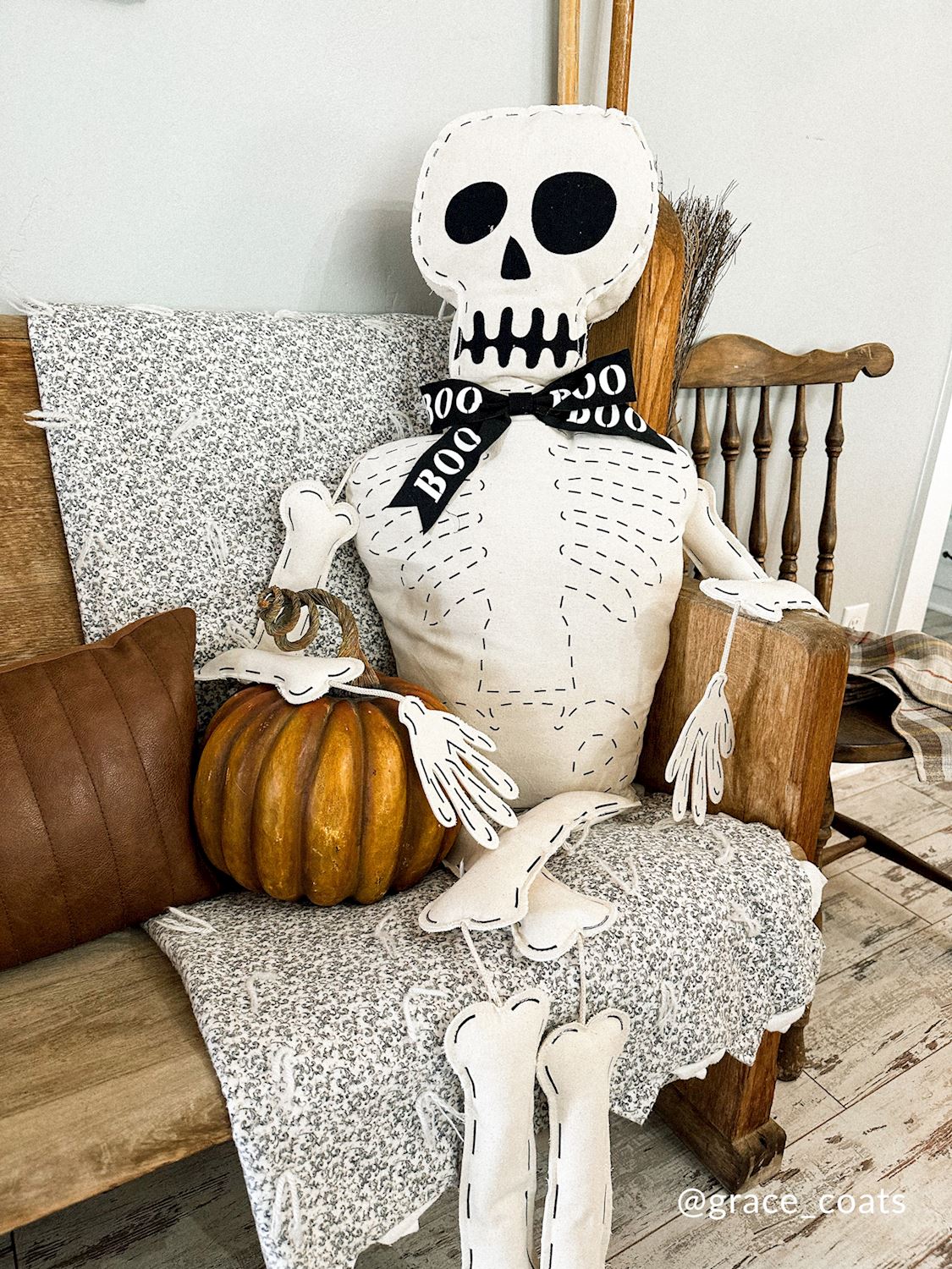 Stuffed Skeleton Sitter