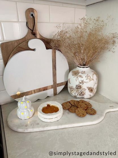 Light-Up Dish Sitter - Stacked Pumpkins