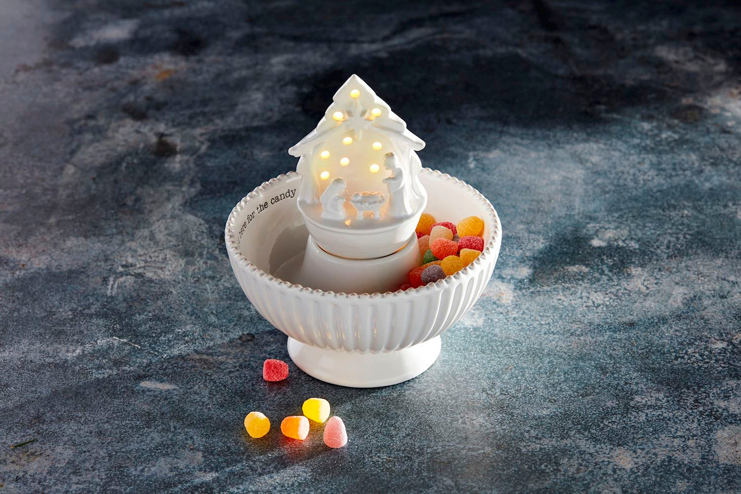 Light-Up Dish Sitter - Nativity Scene
