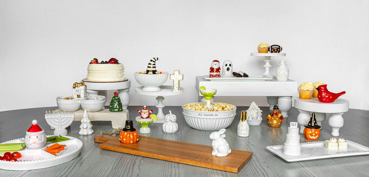 Light-Up Dish Sitter - Singing Santa