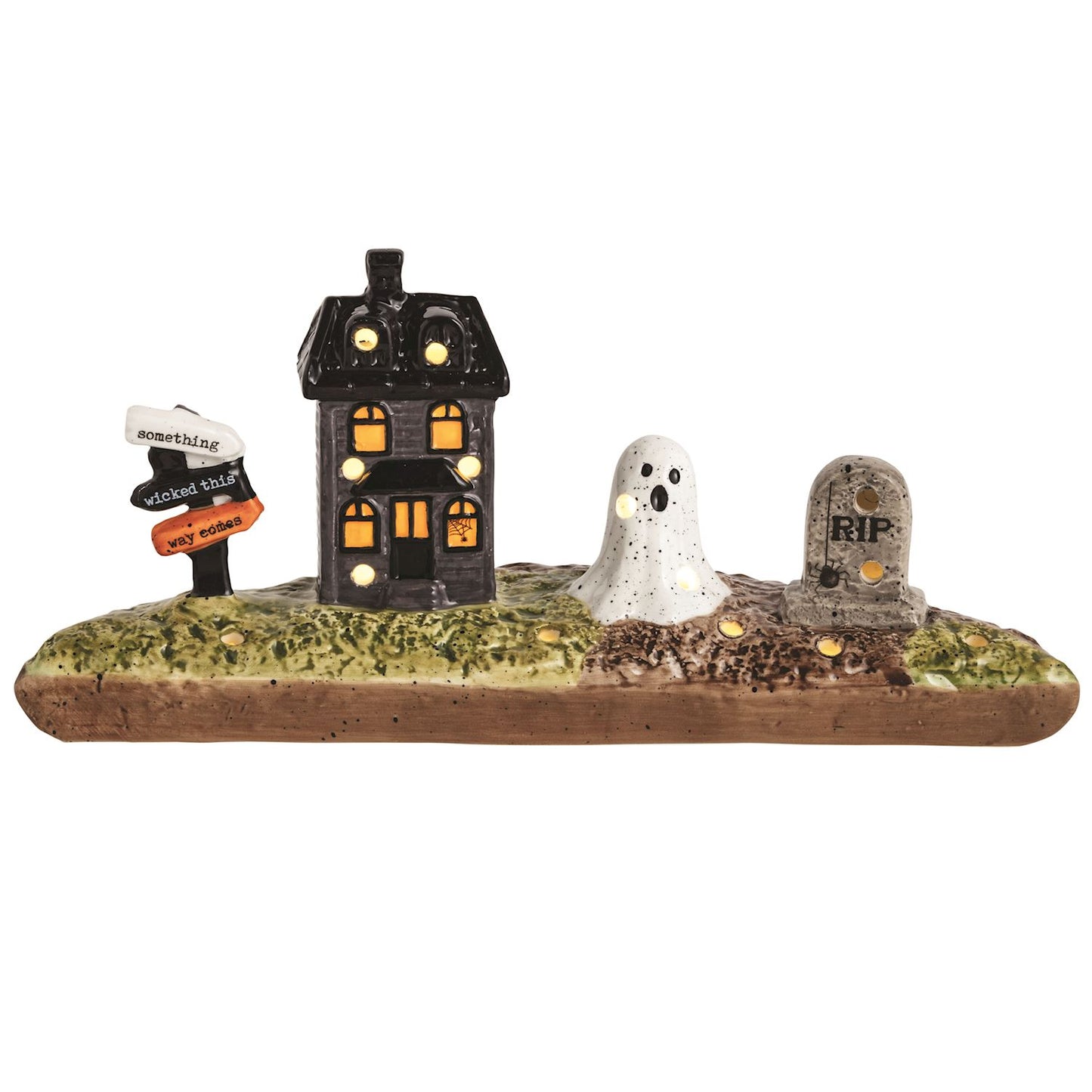 Large Halloween Light-Up Dish Sitter