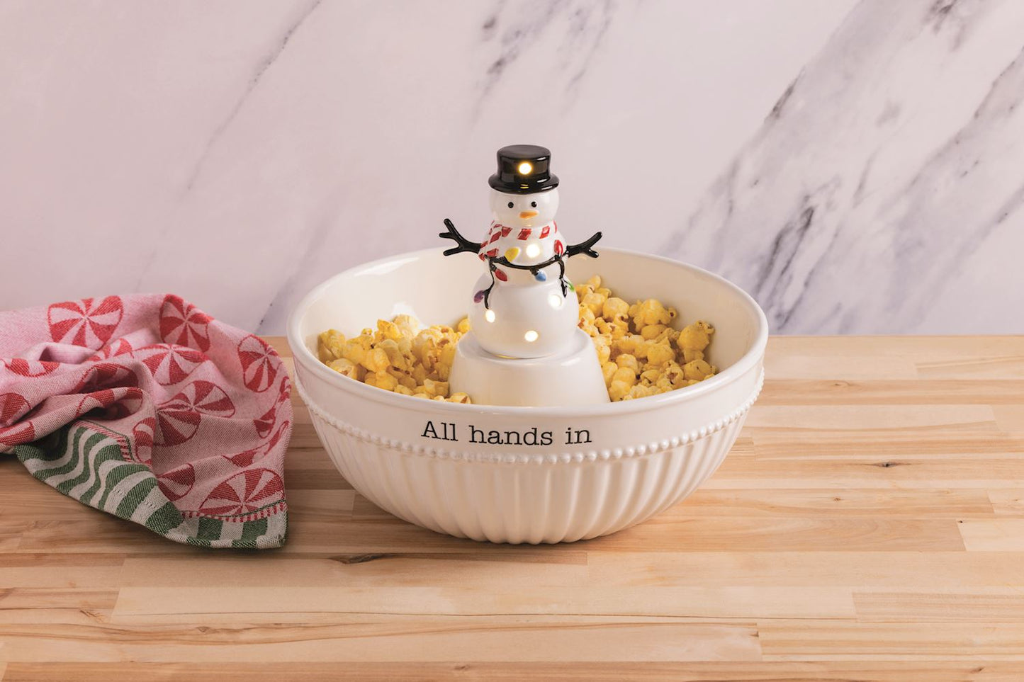 Light-Up Dish Sitter - Snowman