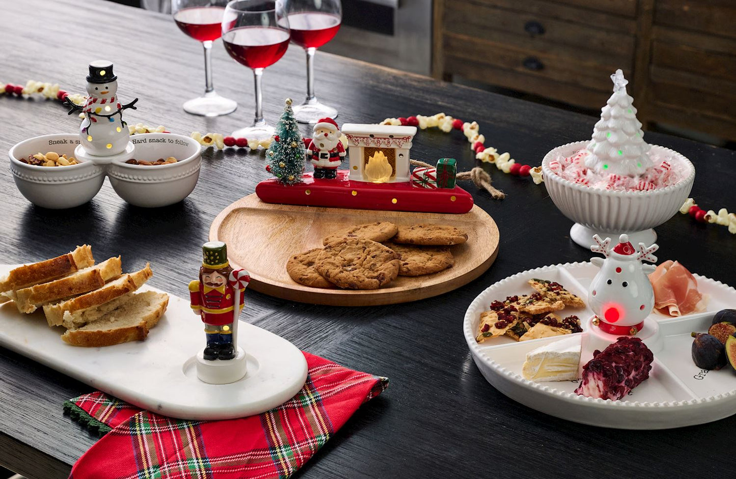 Light-Up Dish Sitter - Snowman