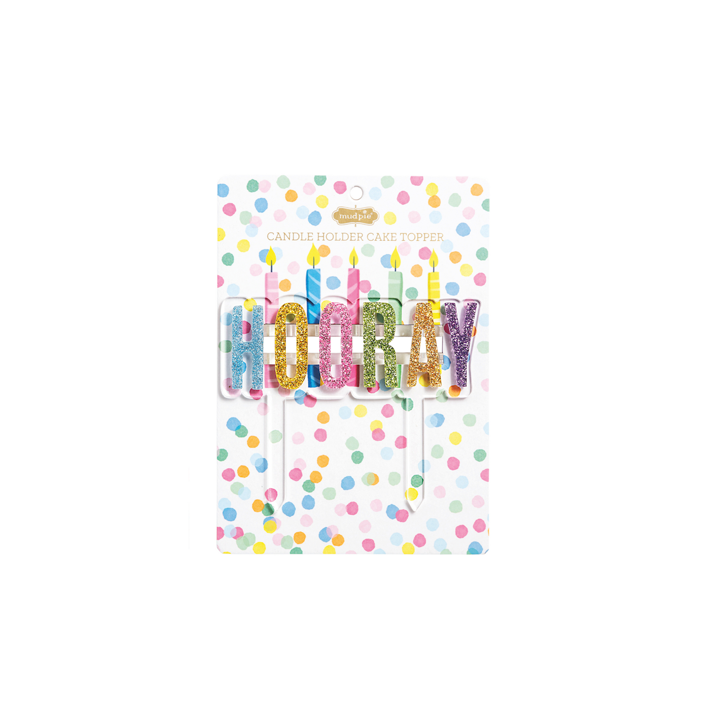 Candle Holder Cake Topper - Hooray