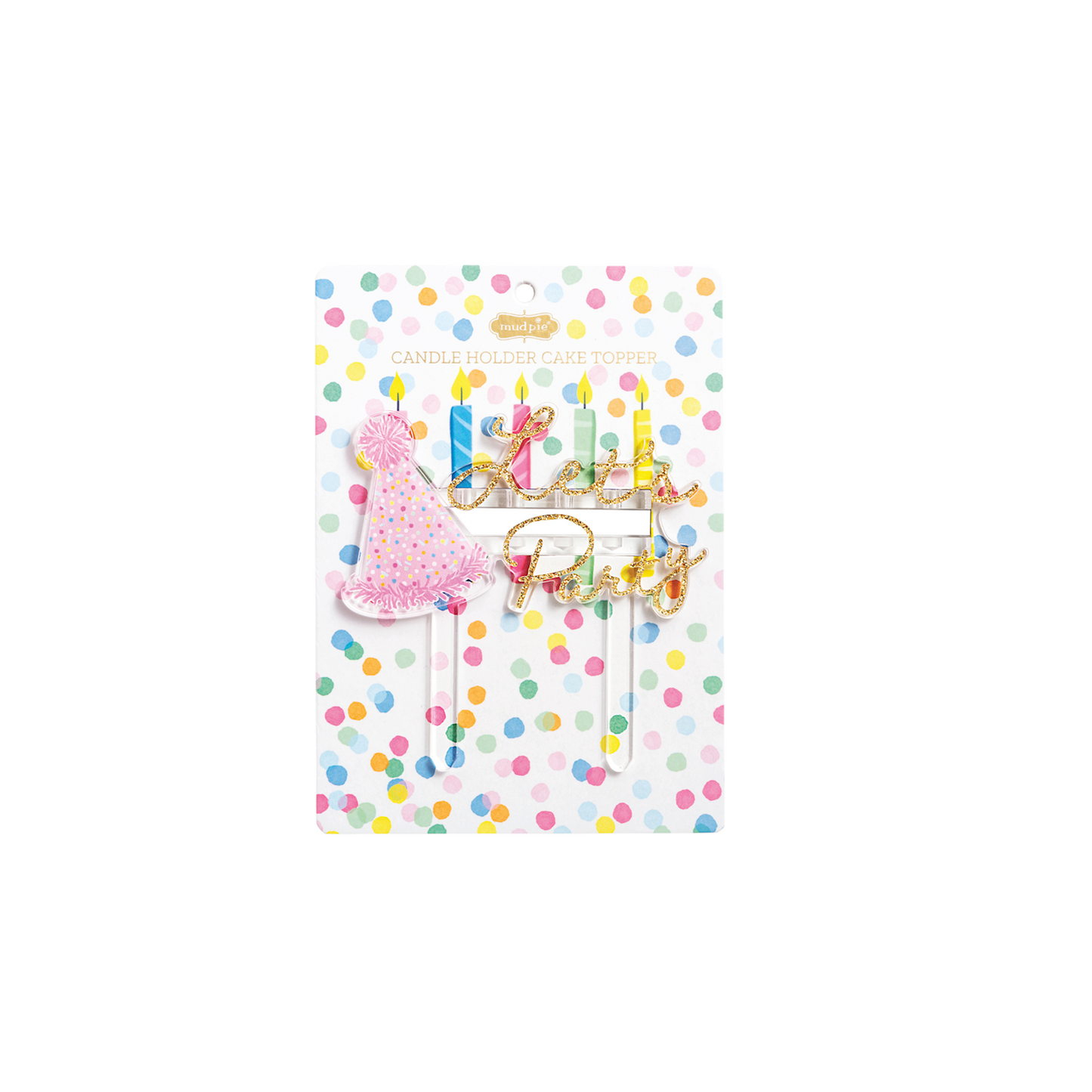 Candle Holder Cake Topper - Let's Party