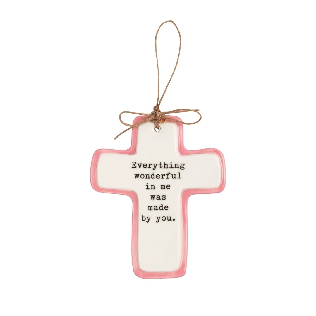 Family Sentiment Cross - Everything Wonderful