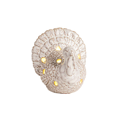 Light-Up Dish Sitter - White Turkey